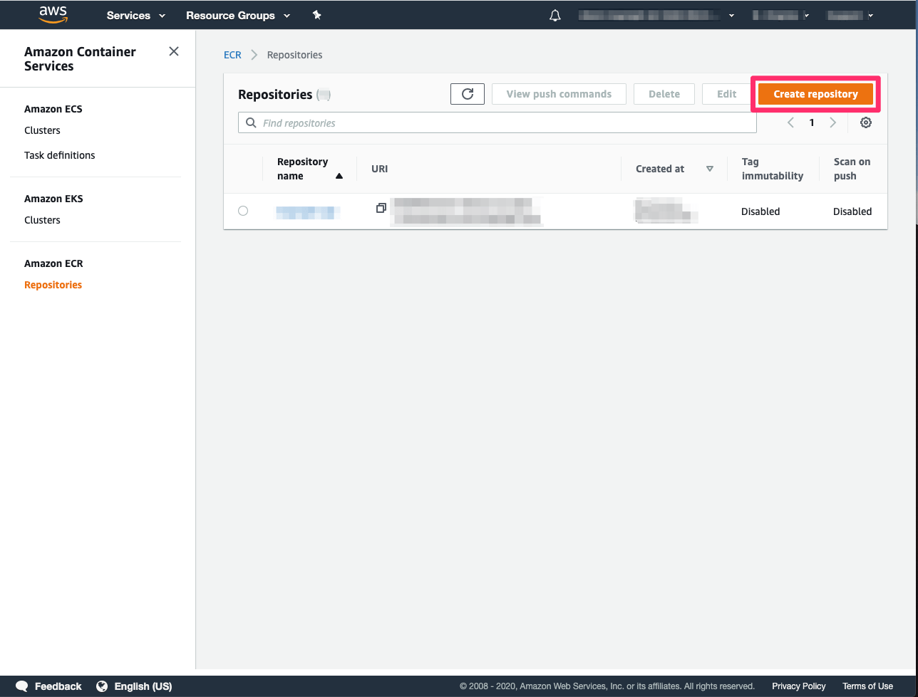 AWS Create Repository